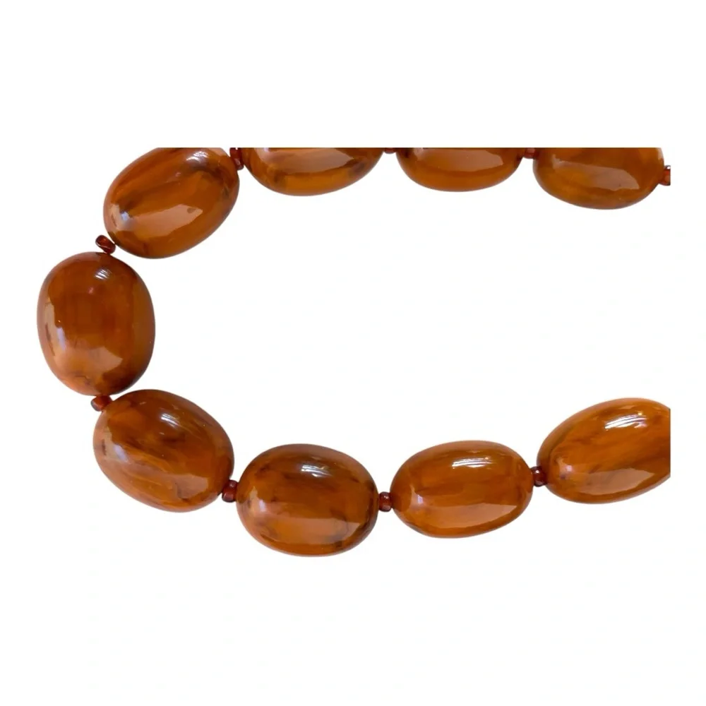 Multilayer Colorful Dyed Oval Natural Materials Boho Necklace - Picture 5 of 11